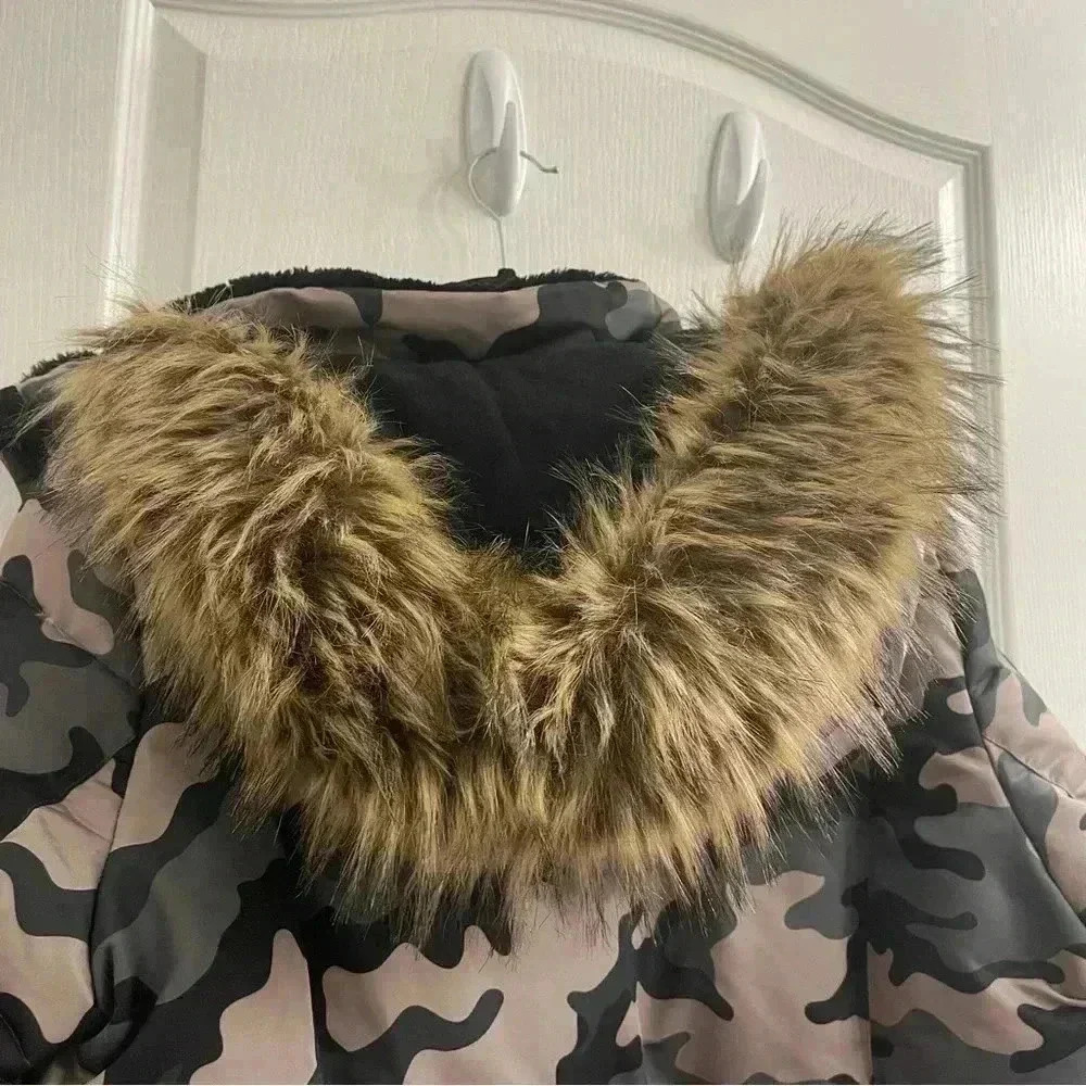 Arctic Expedition | Quilted Zip Down Coat With Detachable Faux Fur Hood Trim - Picture 12 of 15
